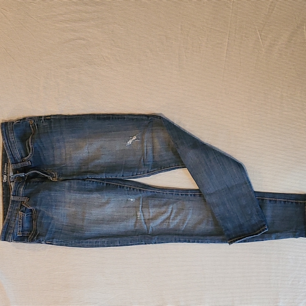Gap Legging jeans, sz 2/26R, blue with light distressing